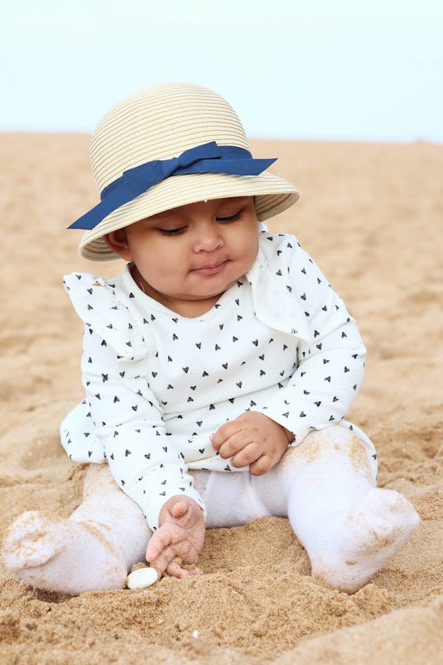 Baby in de zon