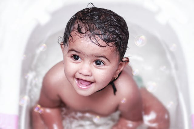 Baby in bad