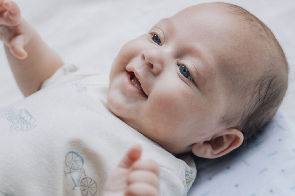 Voorbeeld van een extreem droge huid van een baby